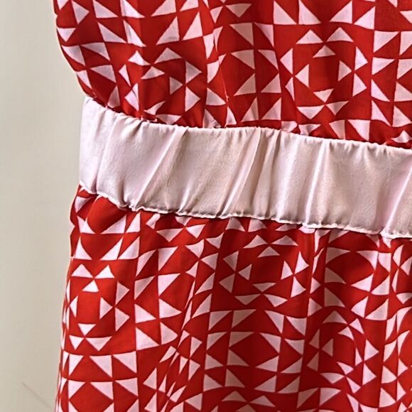 ROXY Red & Pale Pink Open Back Dress - Size Small - Picture 5 of 14